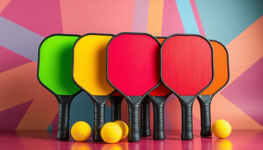 Modern pickleball paddles 2025 showcase with vibrant design.