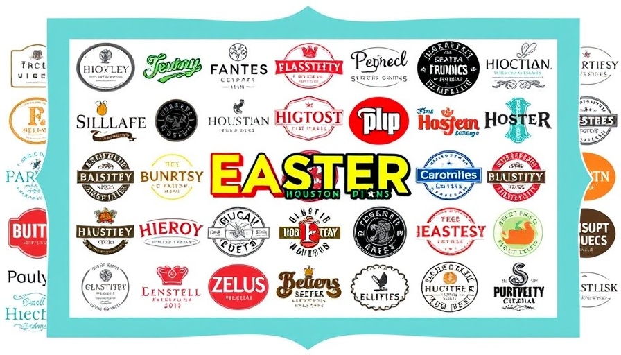 Easter Deals in Houston: restaurant logos collage.