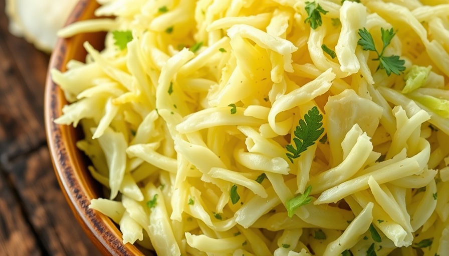 Vibrant bowl of sauerkraut highlighting gut health benefits.