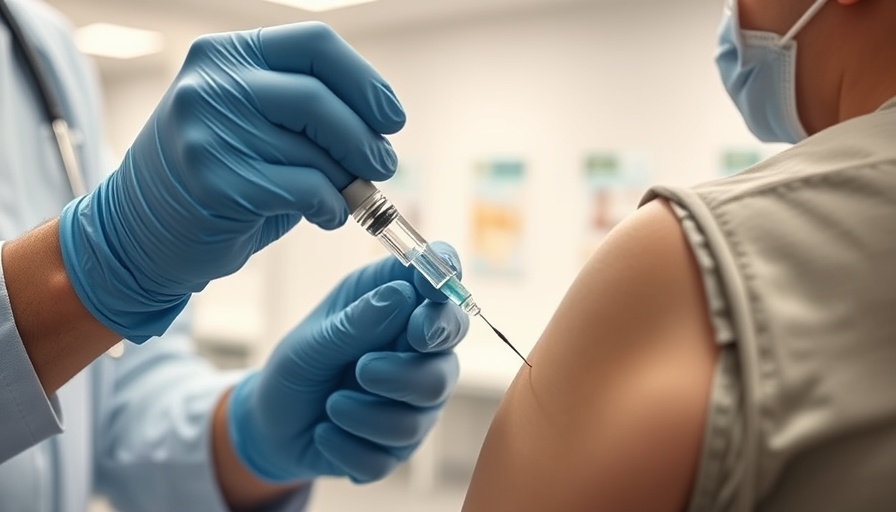 Whooping cough vaccine being administered in a medical setting.