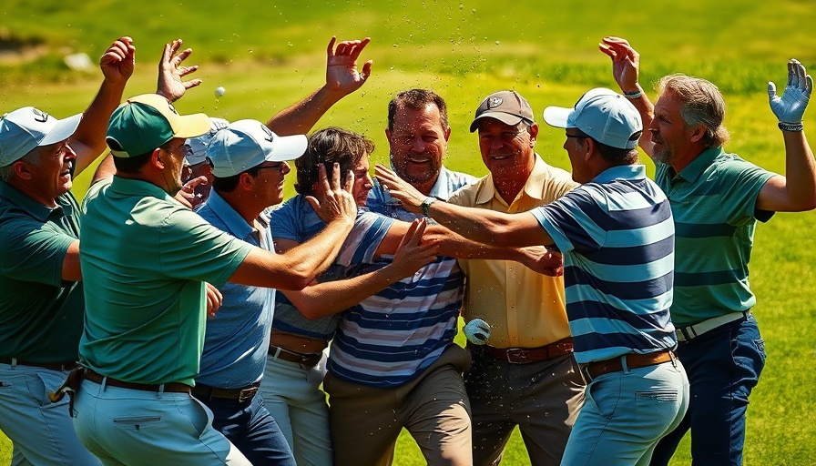 Golf course brawl with golfers in a heated altercation.