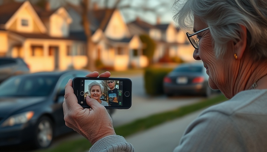 Woman showing photo on phone, Richardson Mortuary discovery context.