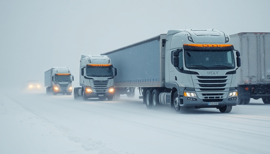 Self-driving trucks in harsh weather conditions.