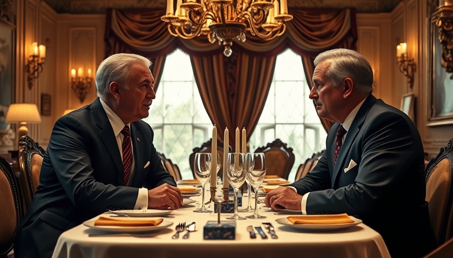 Elegant Easter dinner discussion at lavish table with Trump.