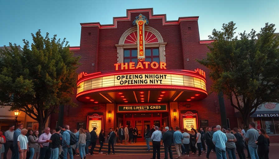 Live theater San Antonio exterior during opening night with crowd gathering.