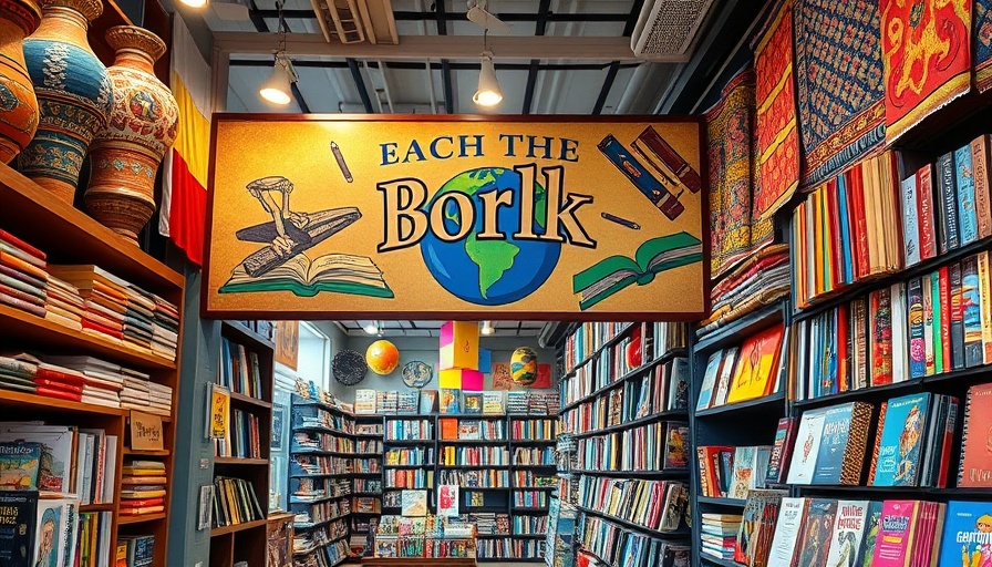 Tejana narratives in San Antonio bookstore interior with cultural displays.