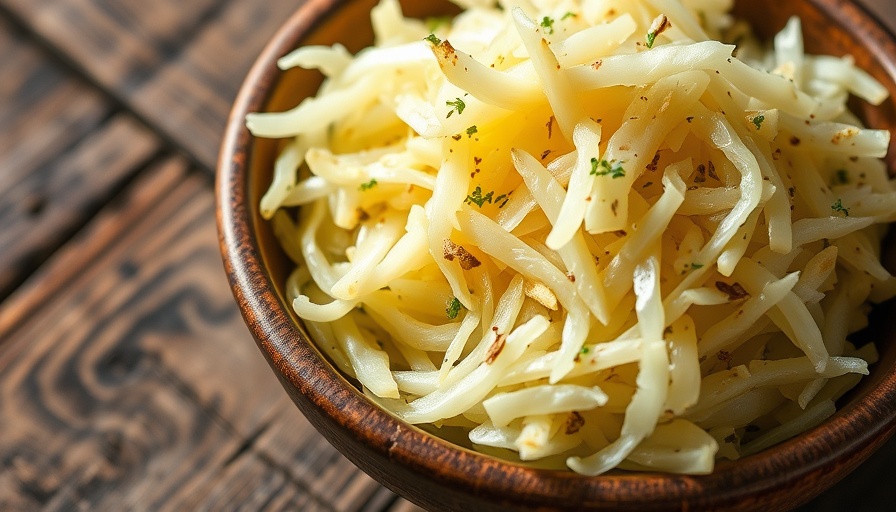Fresh sauerkraut showcasing gut health benefits.