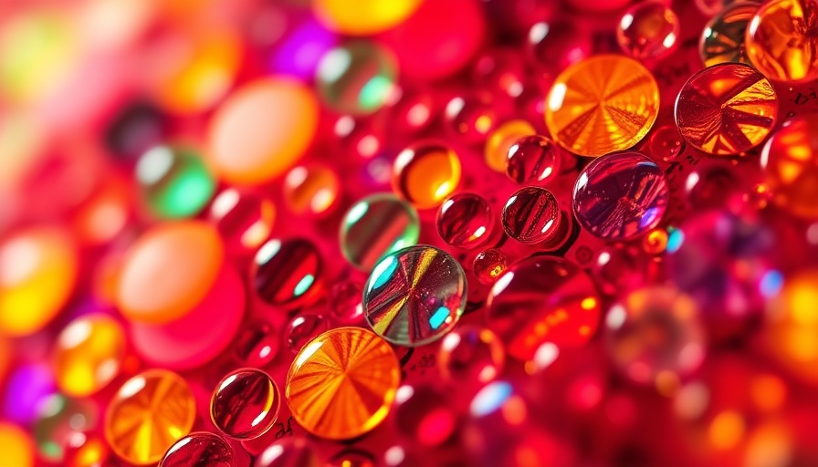 Colorful abstract bubble pattern mimicking early shingles symptoms.