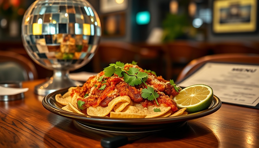 Colorful Mexican dish at a Houston dining table with cilantro and lime.