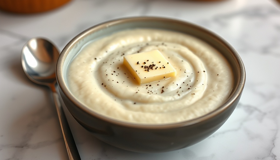 Creamy grits with butter: how to make grits setup.