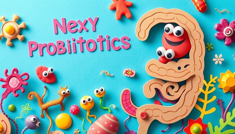 Playful illustration of next generation probiotics concept with colorful, whimsical design.