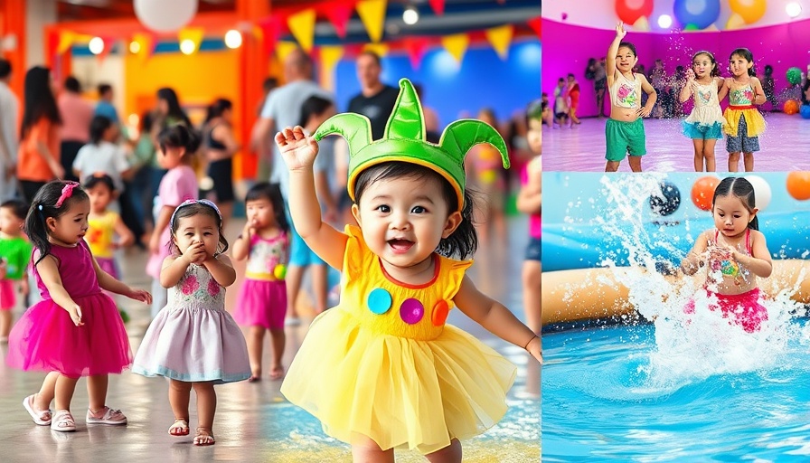 Varied fun kids activities in Houston; colorful collage.