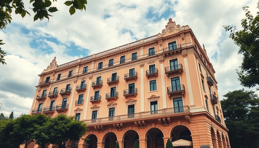Hotel Granduca renovation featuring elegant facade and balconies.