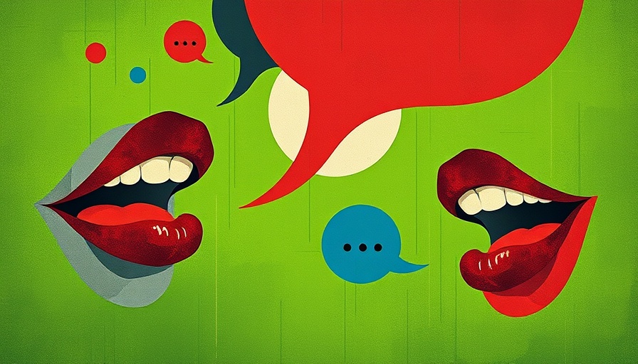Abstract image of stylized mouths with speech bubbles, representing conflict styles in relationships.
