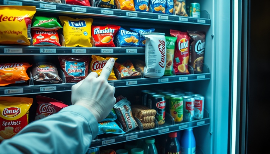 Vending machine filled with snacks, highlighting food additives.