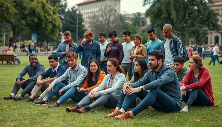 Breaking US news: individuals gather in park for support and unity.