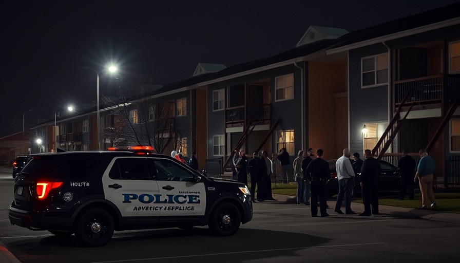 Nighttime police scene outside apartment complex, Xavier Davis death sentence context.