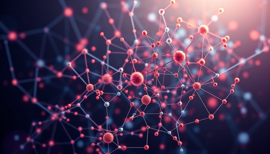 Abstract network diagram illustrating protein role in schizophrenia