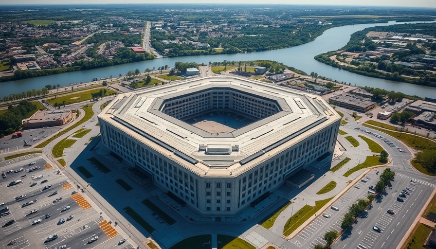 Aerial view of the Pentagon representing military upkeep costs.