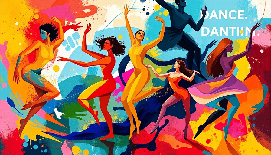 Vibrant abstract figures dancing energetically, perimenopause symptoms relief tips.