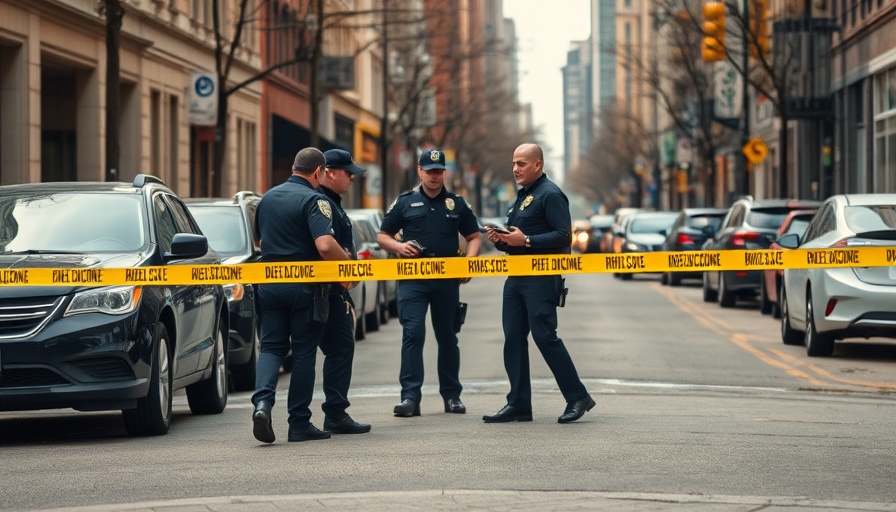San Antonio crime scene with police tape and officers investigating.