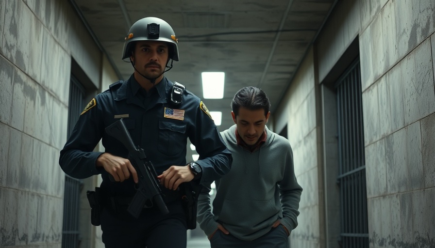 Breaking US news: officer escorting detainee in secure facility.