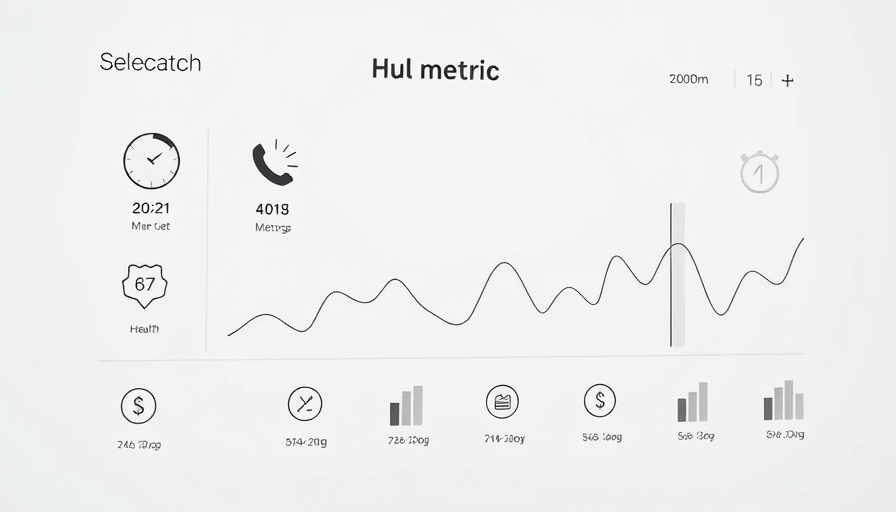 Minimalistic health monitoring chart with metrics icons for health and wellness.