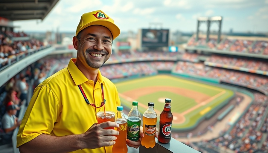 Vendor selling drinks in a baseball stadium, behind the scenes baseball.