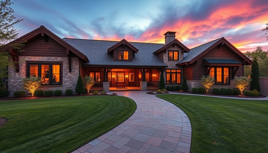 Houston luxury real estate sales: upscale home at dusk