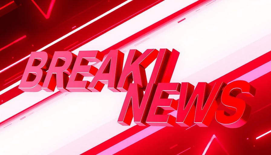 Breaking news graphic for crime rates in USA, vibrant red.