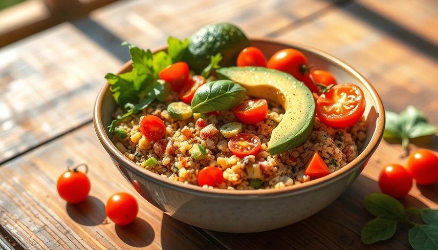 Vibrant quinoa bowl for plant-based protein muscle building.