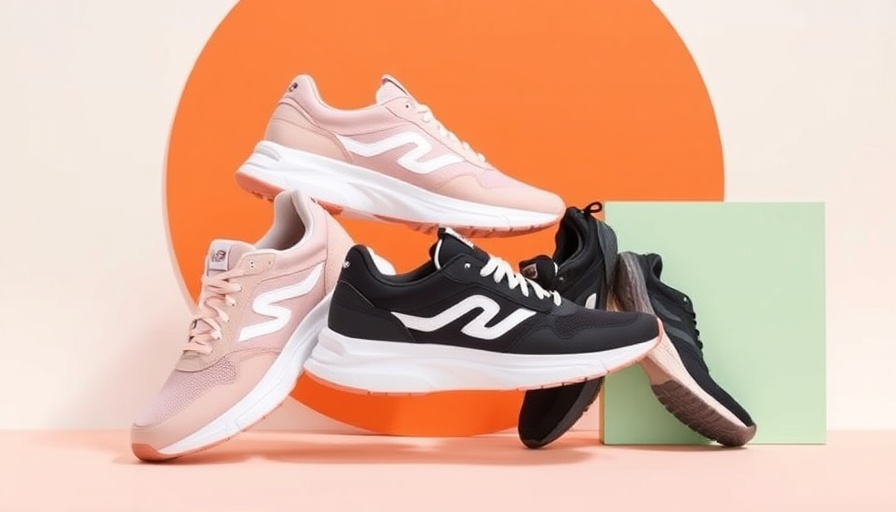 Modern recovery footwear in pastel tones on geometric background.