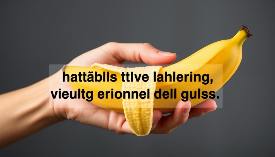 Health warning about bananas and medications with a banana in hand.