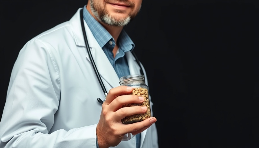Middle-aged doctor's benefits of fennel seeds demonstration.