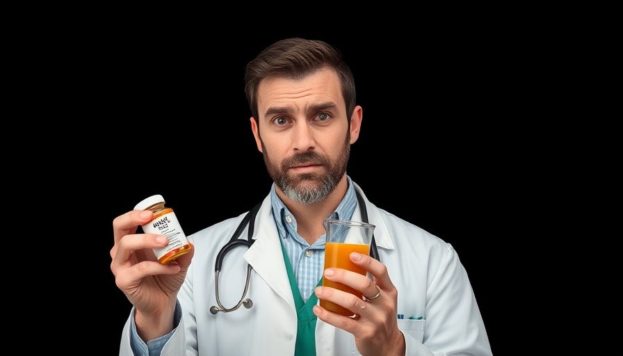 Doctor warning about foods that interact with statins, holding medication.