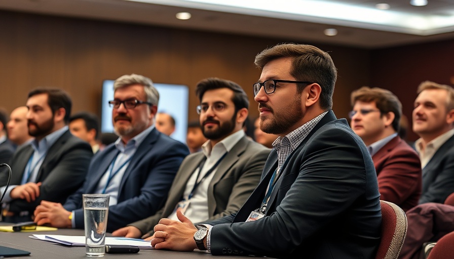Dynamic panel discussion at a men's health conference with a diverse audience.