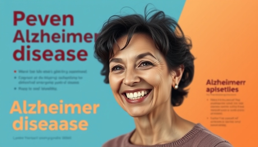 Educational poster about targeting sleep to prevent Alzheimer's disease with a smiling woman.