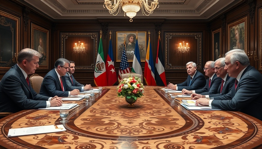 Diplomatic meeting symbolizing U.S.-Qatar relations in a formal setting.