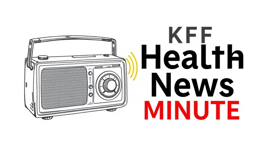Illustration of KFF Health News Minute with vintage radio.