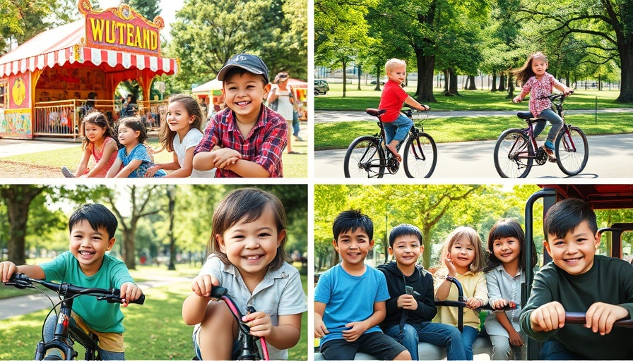 Collage of fun kids activities in Houston events.