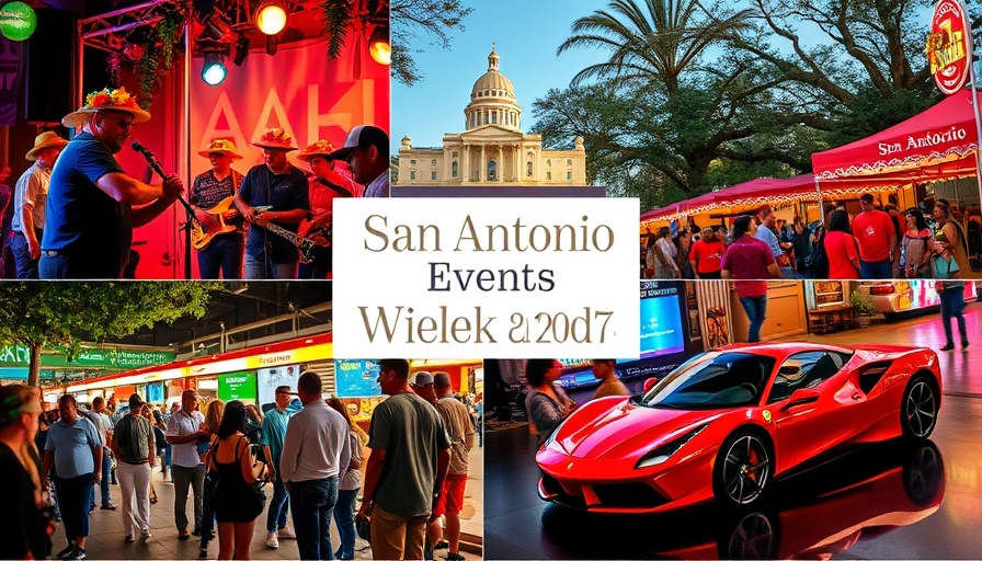 Exciting weekend events collage in San Antonio.