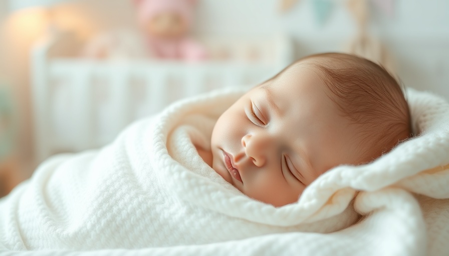 Peaceful newborn sleeping wrapped in a blanket in a cozy nursery.