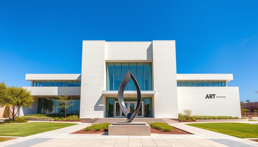 Modern art facility in daylight, symbolizing Frisco arts facility funding.