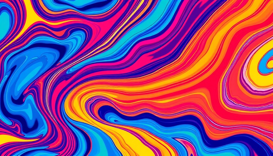 Vibrant abstract pattern showcasing new color olo hues.