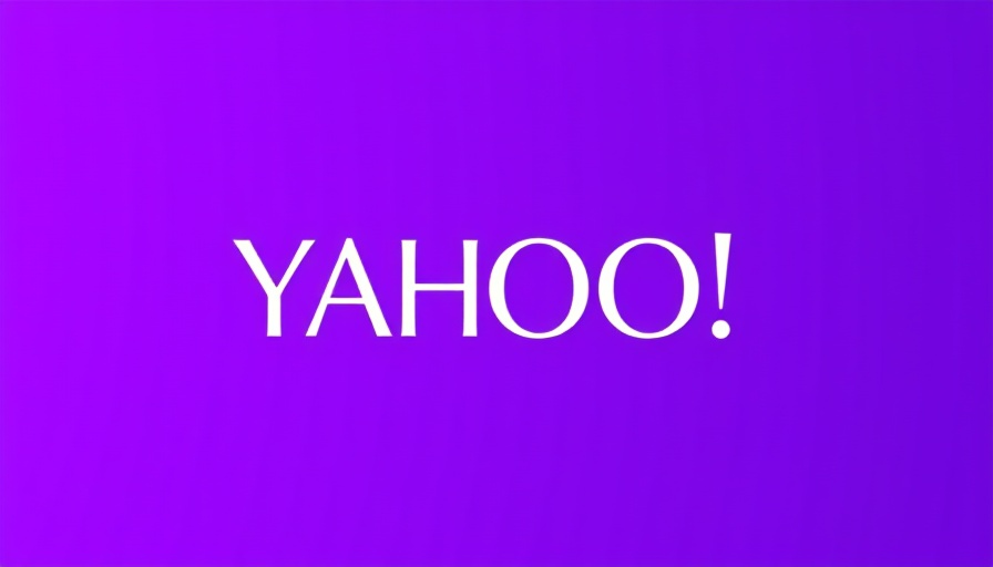 Minimalistic Yahoo logo on purple background