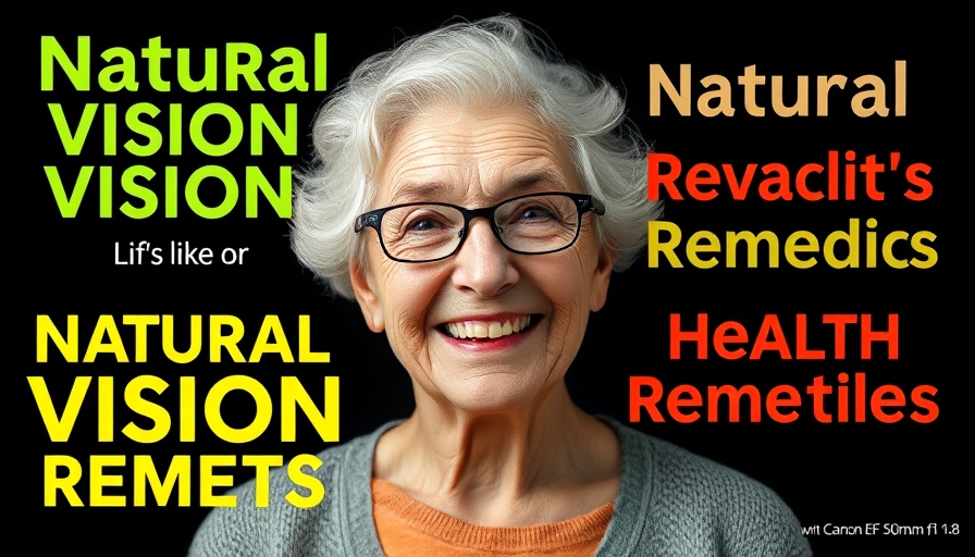 Smiling elderly woman sharing natural health tips for eye health.