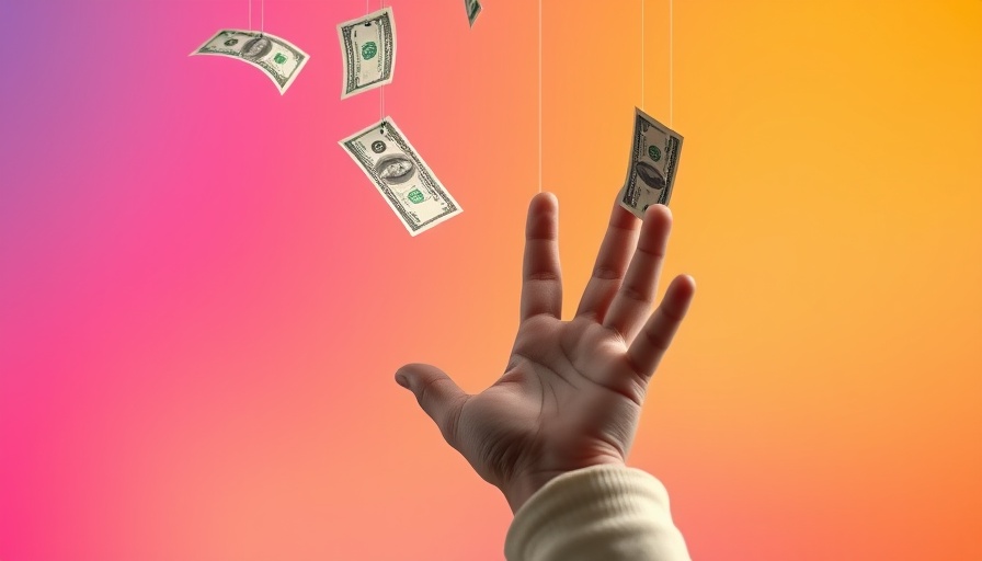 Child's hand reaching for dollar mobile symbolizing pronatalist policies.