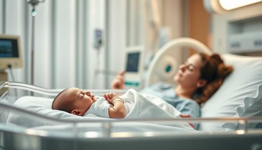Hospital scene with newborn and resting mother, related to U.S. birth rates 2024.