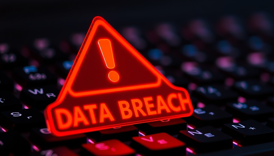 Glowing red data breach sign on keyboard, highlighting Yale New Haven Health data breach.