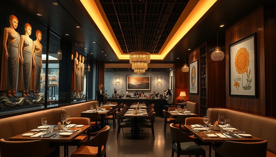 Sleek interior of Zaza Thai Plano second location, elegant decor.